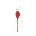 Woodtula Silicone Spatula, BPA Free &amp;Heat Resistant up to 445°F,Wooden Handle Non Stick Rubber Kitchen Spatulas for Cooking, Baking, and Mixing 31.7 cm Red