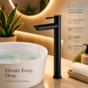 Spazio SmartBuy Black Turbo Tall Pillar Cock
