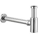 SPAZIO Stainless Steel Bottle Trap Set With Height Adjustable Waste Outlet Pipe For Bathroom, Wash Basin, Kitchen Sink, Chrome Finish