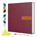 Spbapr Large Photo Album Self Adhesive Magnetic Scrapbook,DIY Scrapbook Album for 4x6 5x7 8x10 Picture,60 Pages Linen Cover Memory Book for Wedding Family Baby Pets, with Metallic Pen and Scraping
