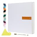 Spbapr Large Photo Album Self Adhesive Magnetic Scrapbook,DIY Scrapbook Album for 4x6 5x7 8x10 Picture,40 Pages Linen Cover Memory Book for Wedding Family Baby Pets, with Metallic Pen and Scraping