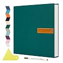 Spbapr Large Photo Album Self Adhesive Magnetic Scrapbook,DIY Scrapbook Album for 4x6 5x7 8x10 Picture,60 Pages Linen Cover Memory Book for Wedding Family Baby Pets, with Metallic Pen and Scraping