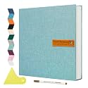 Spbapr Large Photo Album Self Adhesive Magnetic Scrapbook,DIY Scrapbook Album for 4x6 5x7 8x10 Picture,60 Pages Linen Cover Memory Book for Wedding Family Baby Pets, with Metallic Pen and Scraping