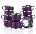 SPEACK Pack of 12 Stainless Steel Plastic