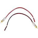 Speaker Cables to Plugs Adapter, 2-Channel (1 Foot)