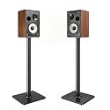 Speaker Stands Pair, 30" Fixed Height, 55lbs Weight Capacity,Wooden Base