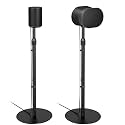 Speaker Stands Pair for Sonos Era 100, 100 SL, 300, External Cable, Black
