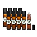 Speaking Tree - 10ml Premium Empty Refillable Reusable Roll on Glass Bottles for Essential oils, DIY Perfumes, Cosmetics, Blends (Pack of 9)