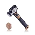 Spec Ops Tools Engineering Hammer for Brick Setting, Tile Work &amp; Construction, Bi-Material Shock-Absorbing and Vibration Dampening Handle, 2.5 lbs with Soft Mallet Cap