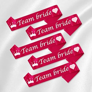 special you bachelorette party props 5 team bride sash bridesmaid sash bridesmaid props team bride props