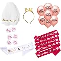 Special You Bride To Be Decoration Set- 23Pcs with Bride to be Sash, Bride Headband for Women, Veil for Bride, Team Bride Badges &amp; Sash, Team Bride Balloon, Bachelorette Party Props