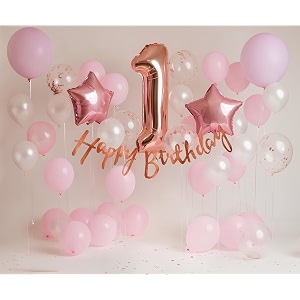Special You pink theme 1st birthday decoration