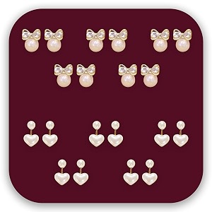 special you set of 10 korean earning for women stylish aesthetic earnings bridesmaid gifts hamper return gifts for bridesmaid earrings set for women
