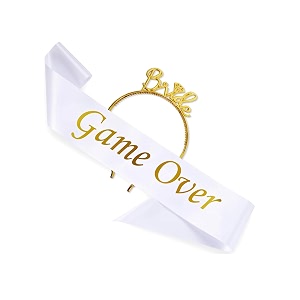 special you white game over sash and bride to be headband for bride to be decoration bachelorette party bachelor party decor