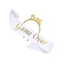 Special You White Game Over Sash and bride to be headband for Bride To Be Decoration, Bachelorette Party, Bachelor Party Decor