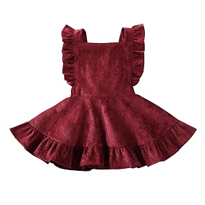Specialcal Baby Girls Velvet Suspender Skirt Infant