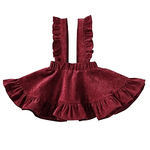 Specialcal Baby Girls Velvet Suspender Skirt Infant