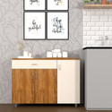 SPECIALITY PANELS 3-Door Multipurpose Storage Cabinet with Drawer & Free installation by Brand Engineered Wood Kitchen Cabinet