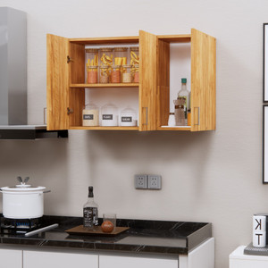 speciality panels space-saving wall hanging 3 doors cupboard organizer with 3 shelvesfrench cleat engineered wood kitchen cabinet