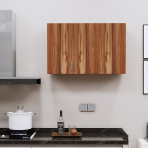 speciality panels space-saving wall hanging 3 doors cupboard organizer with 3 shelvesfrench cleat engineered wood kitchen cabinet