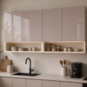 SPECIALITY PANELS 4 Door Mirror Glossy UV Resistant handless shutter Free Installation By brand Engineered Wood Crockery Cabinet