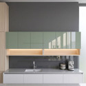 SPECIALITY PANELS 6 Door Mirror Glossy triple layered handless shutter Free assembly by Brand Engineered Wood Crockery Cabinet