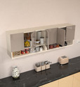 SPECIALITY PANELS 6 Door Mirror Glossy triple layered handless shutter Free assembly by Brand Engineered Wood Crockery Cabinet