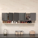 SPECIALITY PANELS 6 Door Mirror Glossy triple layered handless shutter Free assembly by Brand Engineered Wood Crockery Cabinet