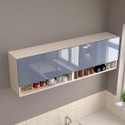 SPECIALITY PANELS 6 Door Mirror Glossy triple layered handless shutter Free assembly by Brand Engineered Wood Crockery Cabinet