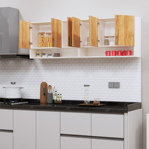 speciality panels space-saving wall hanging 6 doors cupboard organizer with 6 shelvesfrench cleat engineered wood kitchen cabinet