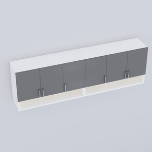 speciality panels 6 doors modular wall cabinet with organizer shelf  assembly engineered wood kitchen cabinet