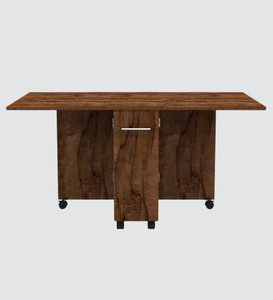 speciality panels folding dining table with crockery unit  storage shelf free assembly by brand engineered wood 6 seater dining table