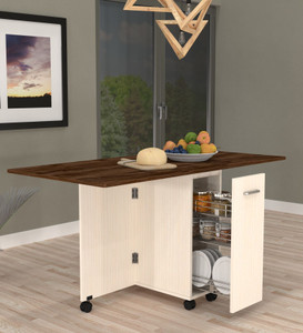 speciality panels folding dining table with crockery unit  installation provided by brand engineered wood 6 seater dining table