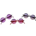 Specoo kids Round Sunglasses, Retro Circle Frame, Gradient Lenses, Purple Red Grey, 3 Pack
