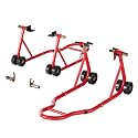 SPECSTAR Motorcycle Stands 882 Lbs Capacity, Red