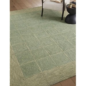 Spectrum Pattern Wool Carpet with Loop Texture
