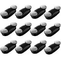 Spectsun 12 Pack Black Emergency Light with Battery Backup - Round 2 Heads UL Certified Wall Mount Exit Sign - 120/277V Indoor Emergency Exit Light Fixture