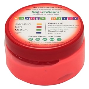 speechgears wonder putty red100gm  exercise material for hand therapy  hand exercise putty for arthritis