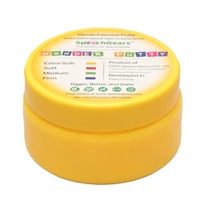 speechgears wonder putty yellow soft100gm  exercise material for hand therapy  hand exercise putty for arthritis