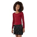 Speechless Girls' Rib Knit Long Sleeve Side Drawstring