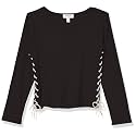 Speechless Girls' Rib Knit Long Sleeve Side Drawstring