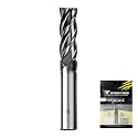 SPEED TIGER EISE 1/2" Carbide Square End Mill, 4 Flute, AlTiN Coated, for Materials up to HRC 50, Alloy Steel, Hardened Steel, Cast Iron, Copper, Aluminum (1 pc)