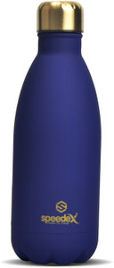 speedex stainless steel vacuum insulated hot  cold water bottle feather touch finish 350 ml steel flask pack of 1 blue
