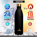 SPEEDEX Stainless Steel Vacuum Insulated Hot & Cold Water Bottle Feather Touch Finish 1000 ml Stainless Steel Flask