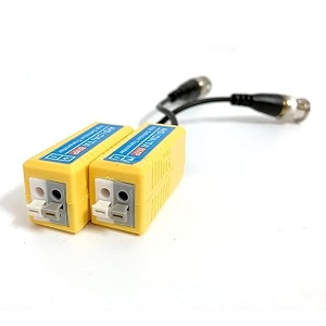 speedio 8mp bnc connectorvideo balun for cctv camera 298 ahd cvi tvi coax to utp cat6 connector - pack of 1 pair