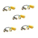 Speedio 8Mp Bnc Connector/Video Balun Connector For CCTV Cameras Compatible in all formats and Cables 298 AHD CVI TVI Coax to UTP Cat6 / Pack of 5 Pair
