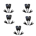 Speedio 8Mp Bnc Connector/Video Balun Connector For CCTV Cameras Compatible in all formats and Cables 298 AHD CVI TVI Coax to UTP Cat6 / Pack of 5 Pair
