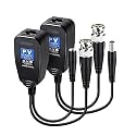 Speedio 8Mp Bnc Connector/Video Balun Connector For CCTV Cameras Compatible in all formats and Cables 298 AHD CVI TVI Coax to UTP Cat6 / Pack of 2 Pair
