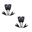 Speedio 8Mp Bnc Connector/Video Balun Connector For CCTV Cameras Compatible in all formats and Cables 298 AHD CVI TVI Coax to UTP Cat6 / Pack of 2 Pair