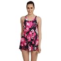 Speedo Women's Swimdress with Boyleg | Swimming Costume Swimsuit | Chlorine Resistance | UPF 40+ Sun Protection | Removable Bra Pads